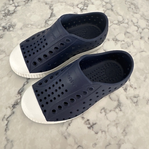 Navy Blue Kids Native Shoes - Picture 1 of 3